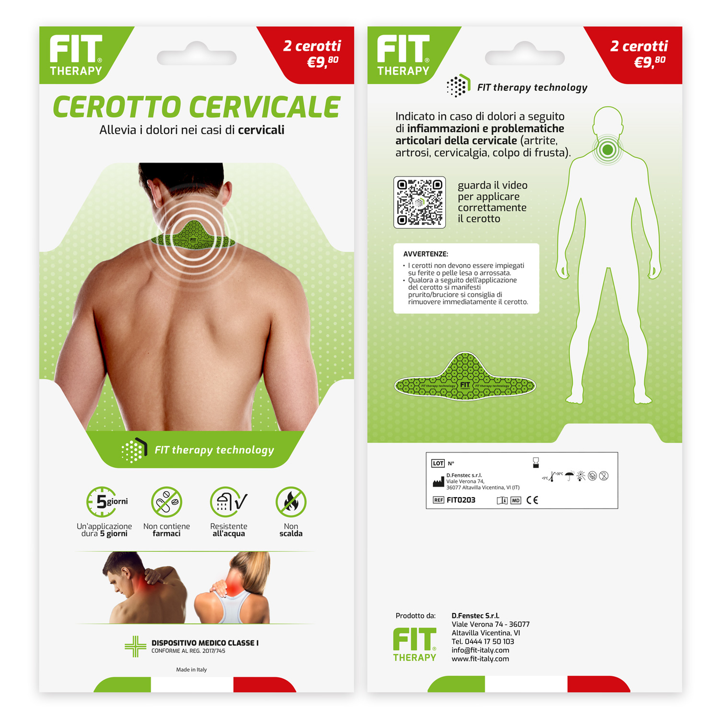 CEROTTO CERVICALE – FIT THERAPY PATCH